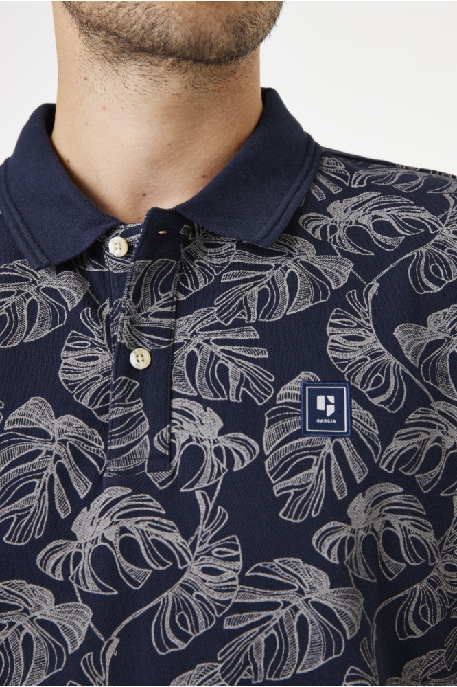POLO MET PRINT E51221 2591 DEEP INK